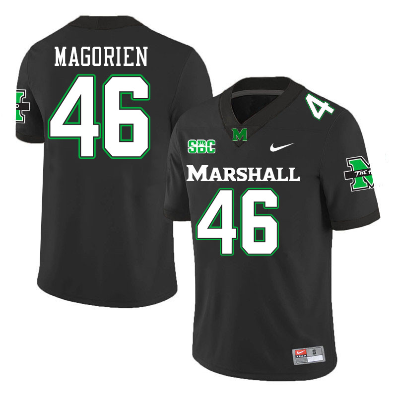 Marshall Thundering Herd #46 Gavin Magorien College Football Jerseys Stitched-Black